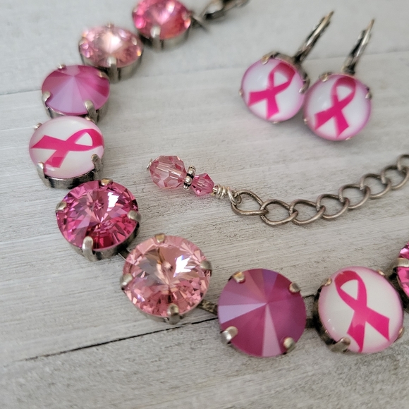 Awareness Ribbon Earrings in Antique Silver - Picture 2 of 9